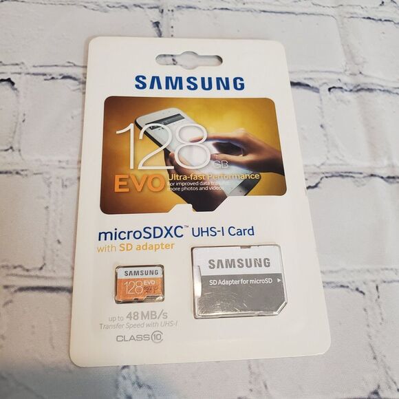 NEW Samsung 128 GB EVO Sealed Package MicroSDXC UHS-I Card Memory Card - Picture 1 of 12